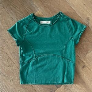 We The Free (Free People) Green Short Sleeve Tee